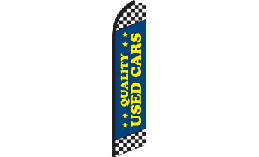 Quality Used Cars Blue Swooper Feather Flag