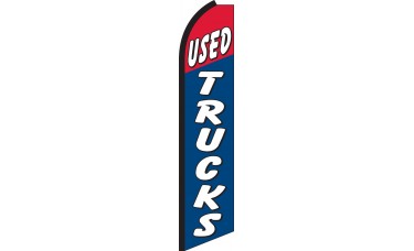 Used Trucks Red/Blue Swooper Feather Flag
