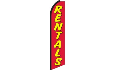 Rentals Red/Yellow Swooper Feather Flag