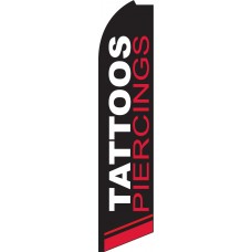 Tattoos & Piercings Swooper Feather Flag