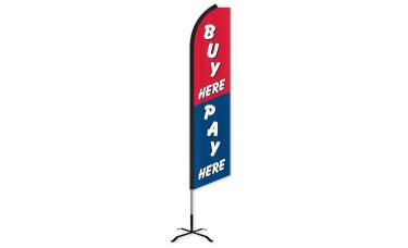 Buy Here Pay Here Swooper Feather Flag