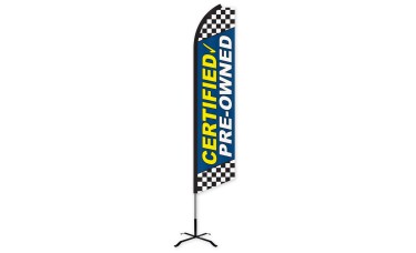 Certified Pre-Owned Blue Swooper Feather Flag