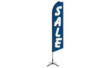 Sale (Blue & White) Swooper Feather Flag