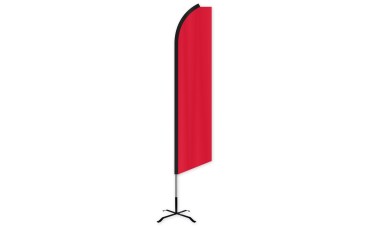 Solid Red Swooper Feather Flag