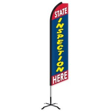 State Inspection Here Swooper Feather Flag