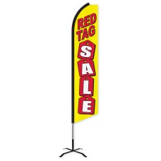 Red Tag Sale Swooper Feather Flag