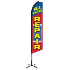 Cell Phone Repair Swooper Feather Flag