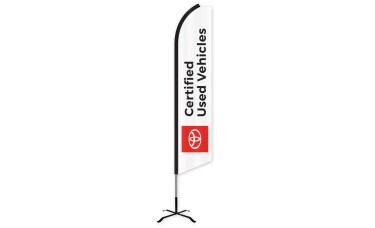 Toyota Certified (White Background) Swooper Feather Flag