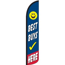 Best Buys Here Wind-Free Feather Flag