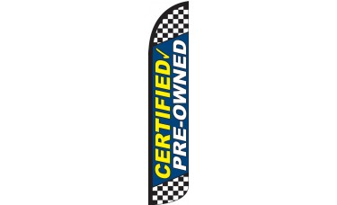 Certified Pre-Owned Blue Wind-Free Feather Flag