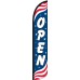 Open Patriotic Wind-Free Feather Flag