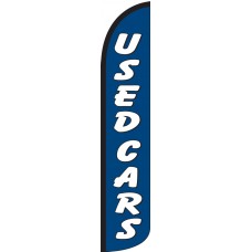 Used Cars (Blue & White) Wind-Free Feather Flag