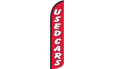 Used Cars (Red & White) Wind-Free Feather Flag