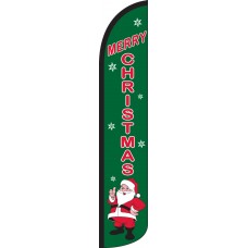 Merry Christmas Wind-Free Feather Flag