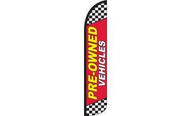 Pre-Owned Vehicles Red Wind-Free Feather Flag