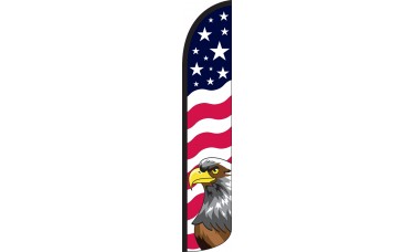 Stars & Bars Eagle Wind-Free Feather Flag