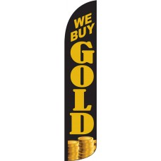We Buy Gold Wind-Free Feather Flag