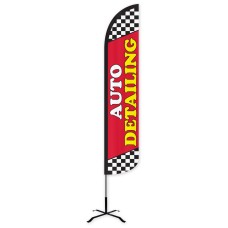 Auto Detailing Wind-Free Feather Flag