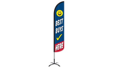 Best Buys Here Wind-Free Feather Flag
