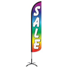 Sale Rainbow Wind-Free Feather Flag