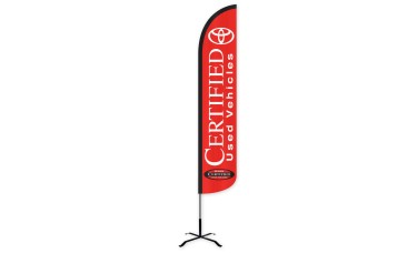 Toyota Certified Used Vehicles Wind-Free Feather Flag