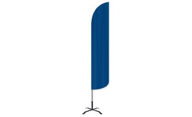 Solid Blue Wind-Free Feather Flag