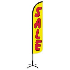 Sale (Yellow & Red) Wind-Free Feather Flag