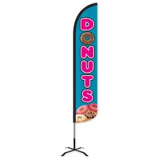 Donuts Wind-Free Feather Flag