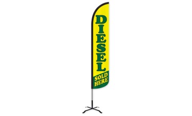 Diesel Sold Here Wind-Free Feather Flag