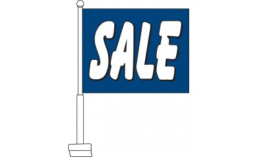 Sale (Blue & White) Car Flag