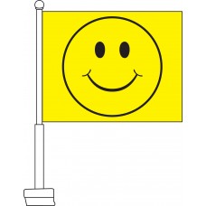 Smiley Face Car Flag