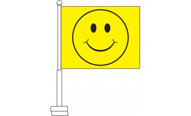 Smiley Face Car Flag