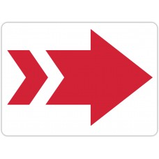 Red Arrow Floor Stickers - 16.5" x 12" Rectangle