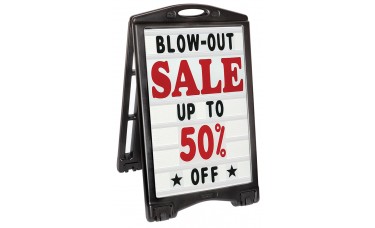 A-Plus A-Frame Sidewalk Changeable Message Sign with Deluxe Letters Set