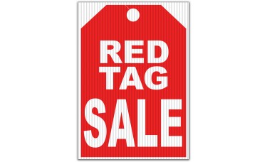 Red Tag Sale Underhood Sign
