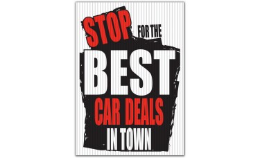 Stop For The Best Car Deals In Town Underhood Sign