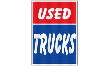 Used Trucks Red/Blue Underhood Sign