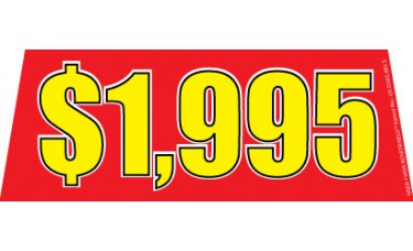 Price Red/Yellow Windshield Banners