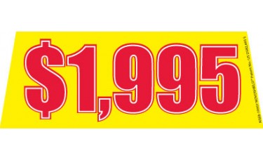 Price Yellow/Red Windshield Banners