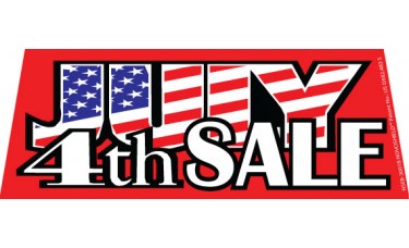 July 4th Sale Windshield Banner