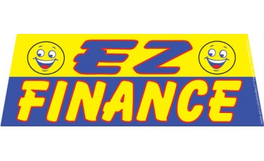 EZ Finance Blue/Yellow Windshield Banner