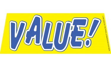 Value Yellow/Blue Windshield Banner
