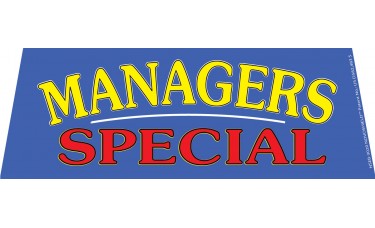 Managers Special Windshield Banner