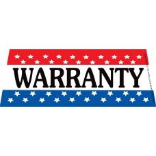 Warranty Patriotic Windshield Banner