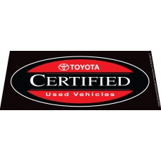 Toyota Certified Black Windshield Banner