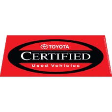 Toyota Certified Red Windshield Banner