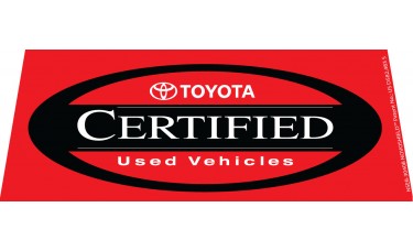 Toyota Certified Red Windshield Banner