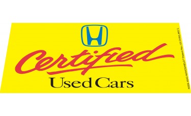Honda Certified Used Cars Windshield Banner