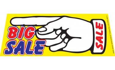 Big Sale Left Finger Point Windshield Banner