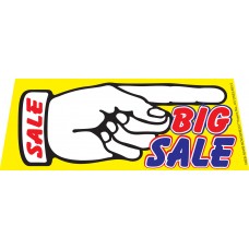 Big Sale Right Finger Point Windshield Banner
